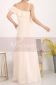 Elegant Party Gown Yellow Pale With Thin Strap And Ruffle Neckline - Ref L1955 - 02