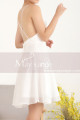 Crossed Back Chiffon White Sexy Short Cocktail Dresses - Ref C907 - 02