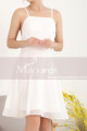 Crossed Back Chiffon White Sexy Short Cocktail Dresses - Ref C907 - 03