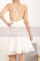 Crossed Back Chiffon White Sexy Short Cocktail Dresses - Ref C907 - 04