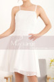Crossed Back Chiffon White Sexy Short Cocktail Dresses - Ref C907 - 05