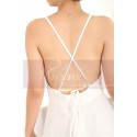 Crossed Back Chiffon White Sexy Short Cocktail Dresses - Ref C907 - 06