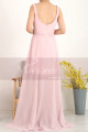 Chiffon Pink Evening Square Neck Dress For Women - Ref L1956 - 03