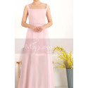 Chiffon Pink Evening Square Neck Dress For Women - Ref L1956 - 02