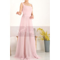 Chiffon Pink Evening Square Neck Dress For Women - Ref L1956 - 04