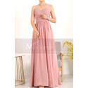 Draped V-Neck Simple Prom Dresses In Pink With Strap - Ref L1957 - 03