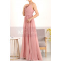 Draped V-Neck Simple Prom Dresses In Pink With Strap - Ref L1957 - 04