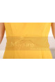 Stylish Belted Short Mermaid Mustard Yellow Dress - Ref C908 - 04