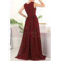 Long A-Line Burgundy Bridesmaid Dresses In Chiffon Without Sleeves - Ref L1958 - 04