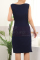 Sleeveless Short Blue Party Dresses Wrap Skirt - Ref C912 - 02