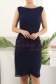 Sleeveless Short Blue Party Dresses Wrap Skirt - Ref C912 - 03