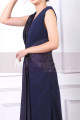 Asymmetrical Skirt Class Navy Blue Mother Of The Bride Dress - Ref L1960 - 03