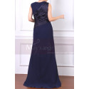 Asymmetrical Skirt Class Navy Blue Mother Of The Bride Dress - Ref L1960 - 04