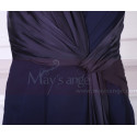 Robe Mère De La Mariée Bleu Classe Asymétrique - Ref L1960 - 05