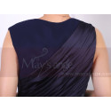 Robe Mère De La Mariée Bleu Classe Asymétrique - Ref L1960 - 06