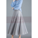 Jupe En Tulle Longue Gris Argenté - Ref ju067 - 04