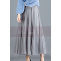 Jupe En Tulle Longue Gris Argenté - Ref ju067 - 05