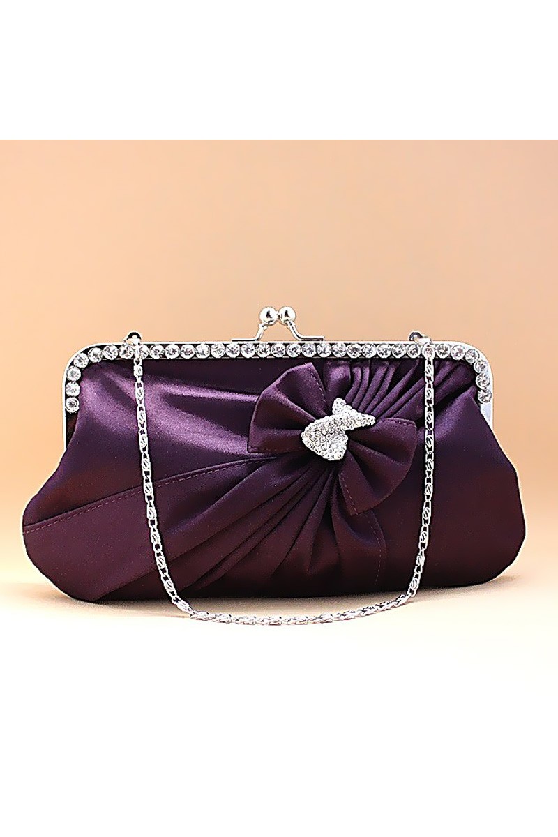 Pochette de soirée luxe violette - Ref SAC119 - 01