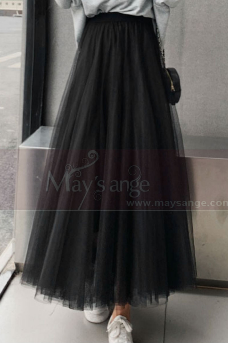 Jupe Longue Noire Doublée Femme Basler Taille XL - Occasion Très Bon état