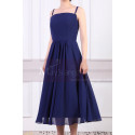 Blue Dress For Birthday Party With Thin Straps And Elastic Back - Ref L1963 - 03