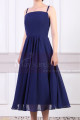 Blue Dress For Birthday Party With Thin Straps And Elastic Back - Ref L1963 - 03