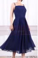 Blue Dress For Birthday Party With Thin Straps And Elastic Back - Ref L1963 - 04