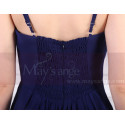 Blue Dress For Birthday Party With Thin Straps And Elastic Back - Ref L1963 - 05