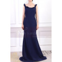 Blue Mermaid Prom Dresses With Ruffle Neckline - Ref L1964 - 05