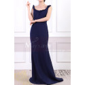 Blue Mermaid Prom Dresses With Ruffle Neckline - Ref L1964 - 03