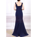 Blue Mermaid Prom Dresses With Ruffle Neckline - Ref L1964 - 04