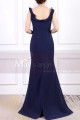 Blue Mermaid Prom Dresses With Ruffle Neckline - Ref L1964 - 04