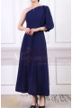 One Sleeve Asymmetrical Blue Wedding Guest Dress - Ref L1965 - 04