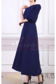 One Sleeve Asymmetrical Blue Wedding Guest Dress - Ref L1965 - 05