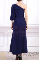 One Sleeve Asymmetrical Blue Wedding Guest Dress - Ref L1965 - 03