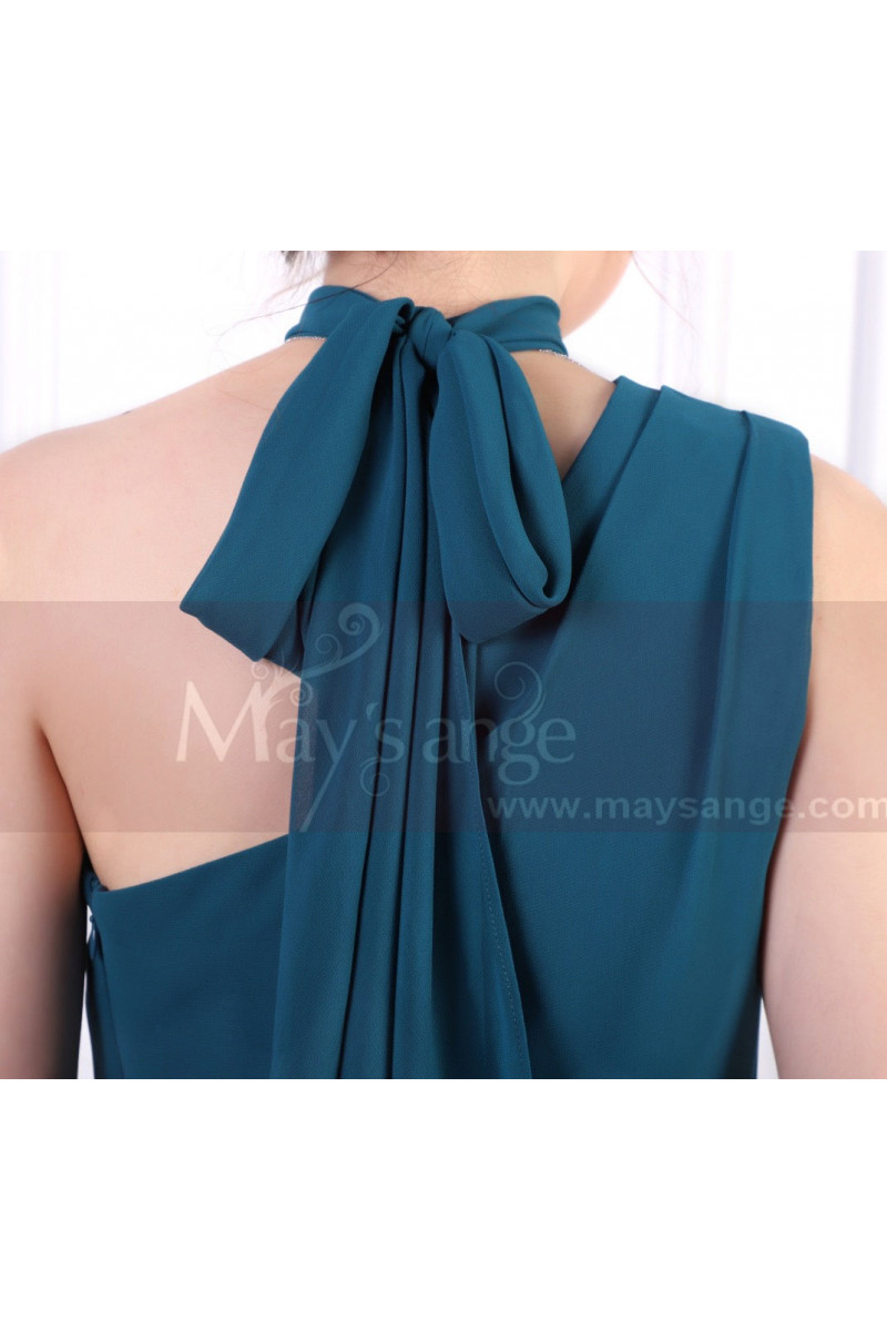 Robe De Cérémonie En Dentelle Bleu Pétrole – Taille 40 (L) – Manches Longues – Neuve Avec étiquettes