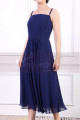 Blue Dress For Birthday Party With Thin Straps And Elastic Back - Ref L1963 - 06