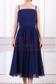 Blue Dress For Birthday Party With Thin Straps And Elastic Back - Ref L1963 - 07