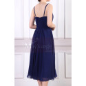 Blue Dress For Birthday Party With Thin Straps And Elastic Back - Ref L1963 - 08