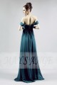Green-Blue Chiffon Off-The-Shoulder Plus-Size Dress - Ref L022 - 03
