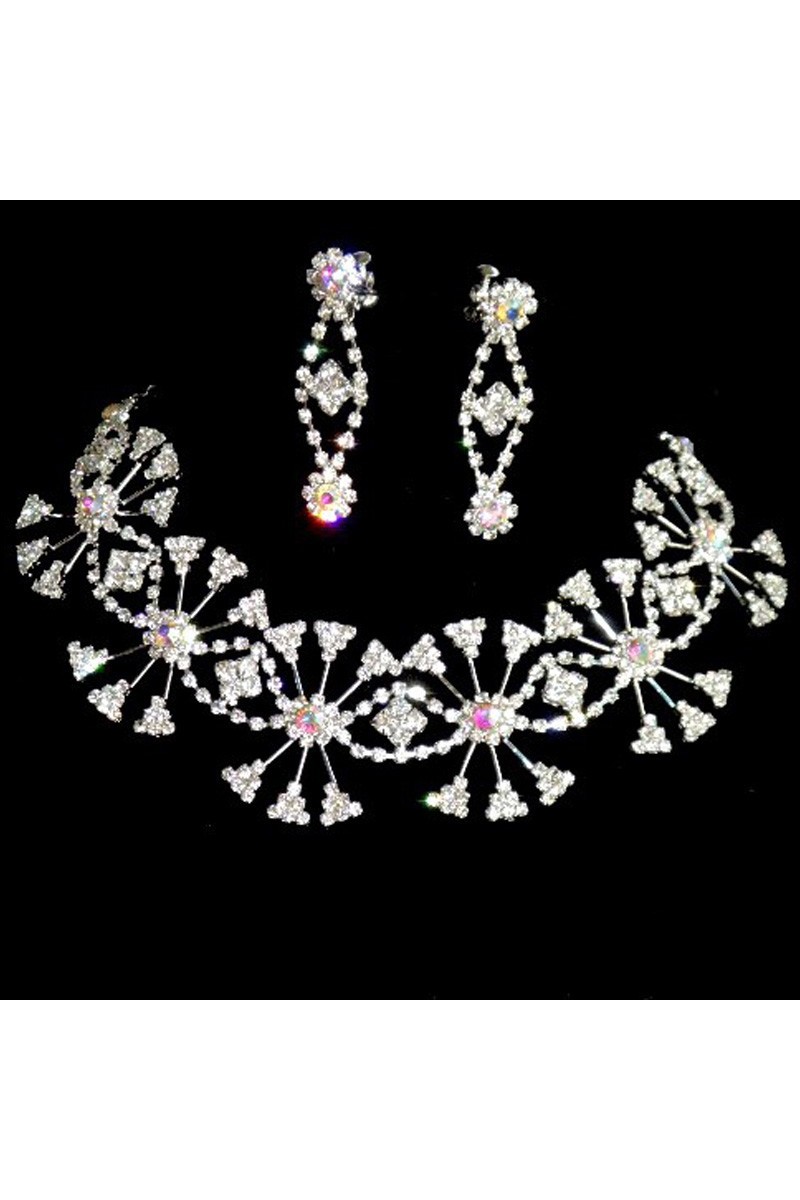 Parure bijoux de mariage femme pissenlit - Ref E089 - 01