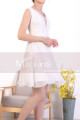 White Short Backless Dress Chiffon - Ref C921 - 03