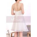 White Short Backless Dress Chiffon - Ref C921 - 05