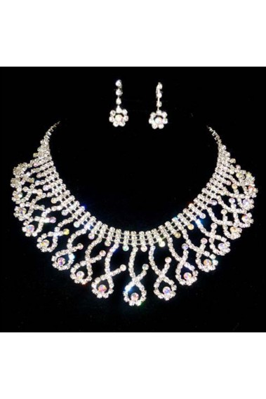 Best rhinestone wedding necklaces set - E092 #1