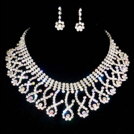 Parure argent mariage femme mille goutte