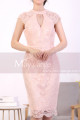 Scalloped Hem Pink Lace Tight Dress - Ref C916 - 05
