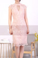 Scalloped Hem Pink Lace Tight Dress - Ref C916 - 03