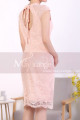 Scalloped Hem Pink Lace Tight Dress - Ref C916 - 04