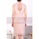 Scalloped Hem Pink Lace Tight Dress - Ref C916 - 07