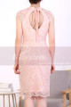 Scalloped Hem Pink Lace Tight Dress - Ref C916 - 07