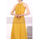 Licou Collar Long Sleeveless  Mustard Yellow Prom Dress - Ref L1968 - 03